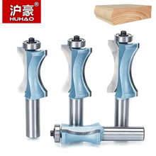 HUHAO 1pc 1/2 inch Shank Half Round bit 2 Flute Endmill Router Bits for Wood With Bearing Woodworking Tool Milling Cutter 2024 - buy cheap