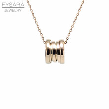 FYSARA Jewelry Roman Numerals Necklace Stainless Steel Spring Pendant Necklace Chain Link Love Clavicle Short Necklace Women 2024 - buy cheap