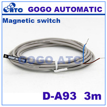 Interruptor com sensor de ca dc 5-120v, para cdq2b/cdu/mk/cdqsb cilindro de ar smc tipo 3m de comprimento e interruptor magnético