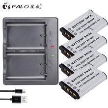 PALO-Paquete de batería de 4 piezas NP-BX1 NP BX1 NPBX1 + cargador de batería Dual para Sony NP-BX1 AS15 AS100V HDR-AS200v X1000V WX350 2024 - compra barato