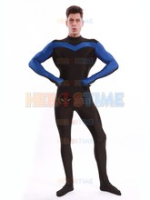 Blue & Black Spandex Nightwing Superhero Costume Adult Halloween Cosplay Costumes Hot Sale Zentai Suit Free Shipping 2024 - buy cheap