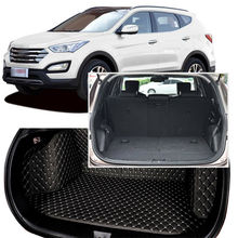 Almohadilla de asiento cubierta completa, caja de carga, alfombrilla para maletero, forro de alfombra para Hyundai Santa Fe 2013-2017 2024 - compra barato