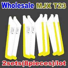 Wholesale 2sets/lot :RC helicopter spare parts 8*main blades /MJX T23 2024 - купить недорого