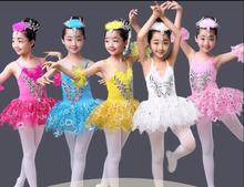 Profissional branco cisne lago ballet tutu traje meninas crianças vestido de bailarina crianças vestido de balé dancewear vestido de dança para a menina 2024 - compre barato