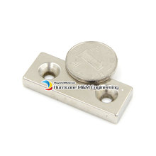 12pcs/lot NdFeB Fix Magnet 50x20x5 mm with 2 M5 Screw Countersunk Hole Block N42 Neodymium Rare Earth Permanent Magnet 2024 - buy cheap