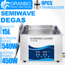 Granbo-limpiador ultrasónico 15L 540W, máquina de limpieza por ultrasonido con semionda DEGAS para piezas de Metal industriales, elimina el aceite de carbono 2024 - compra barato