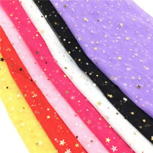 150CM 1yard/lot Golden Star Mesh Fabric Gauze Tulle Bronzing Tissue Kids Dress Cloth Sewing Doll Cloth DIY Craft Quilt Materials 2024 - buy cheap