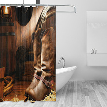 Western Cowboy Shower Curtain Waterproof Polyester Bath Curtains leather rancher roper boots Bathroom Curtain 2024 - buy cheap