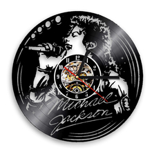 Horloge Mural Saat Relógio de Parede Projeto Michael Jackson Clocks Mute Retro Registro de Vinil 3d Decorativo Pendurado Relógio Arte Decoração Para Casa 2024 - compre barato