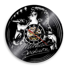 Horloge Mural Saat Wall Clock Design Michael Jackson Vinyl Record Clocks Mute Retro 3d Decorative Hanging Watch Art Home Decor 2024 - buy cheap