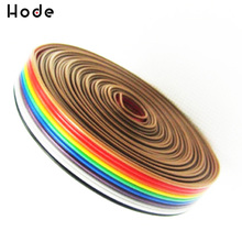 1 Meter 1.27mm Spacing Pitch 10 WAY 10P Flat Color Rainbow Ribbon Cable Wiring Wire For PCB DIY 10 Way Pin 2024 - buy cheap