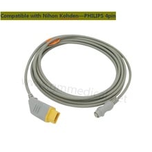 Nihon kohden cabo inversor de pressão arterial compatível ibp/inversor, com adaptador de transdutor philips, nk 14pin-> redondo 4pin 2024 - compre barato