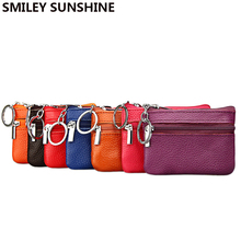 SMILEY SUNSHINE mini genuine leather wallet small women coin money bag short women leather wallets card holder wallets and purse 2024 - buy cheap