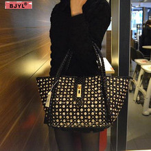 Bolsa feminina de couro, luxuosa fashion, diamantes, bolsa de ombro pendurado, strass, fechadura, mensageiro, bolsa crossbody 2024 - compre barato