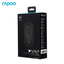 Rapoo v22 mouse óptico gamer com fio, mouse com 3000dpi e 7 botões programáveis para jogos de overwatch pubg lol 2024 - compre barato