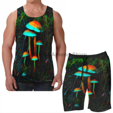 Summer Casual funny print men Tank Tops Women Psychedelic Mushrooms  men Board beach shorts women sets fitness sleeveless vest 2024 - buy cheap