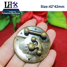  CYP150 2pcs/lot Antique Zinc Alloy Circular Hasp Lock Jewelry Gift Box Wood Case Furniture Hardware Decorative Protector 2024 - buy cheap