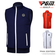 Pgm Golf Jacket Men'S Autumn Winter Warm Golf Vest Windproof Sleeveless Coat Uniforms Full Zipper Sportswear D0510 2024 - buy cheap