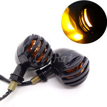 Universal Motorcycle Black ABS Bullet Turn Signal Indicator Lamp Light For Harley Chopper Custom 2024 - buy cheap