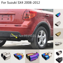 Car styling rear back Cover Muffler End Tail Pipe Dedicate outlet Exhaust 1pcs For Suzuki SX4 2008 2009 2010 2011 2012 2024 - buy cheap