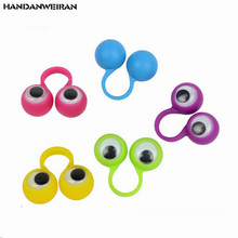 NEW 5PCS/LOT Eye Finger Puppets Plastic Rings with Wiggle Eyes Favors for Kids Assorted Colors Gift Toys Fillers Birthday&Party 2024 - buy cheap