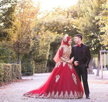 High Neck Wedding Dresses Saudi Arabia Muslim Dubai Long Sleeves Country Garden Formal Bride Bridal Gowns Plus Size Custom Made 2024 - buy cheap
