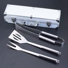 High Quality  Full Stainless Steel BBQ  Set with Aluminum Carrying Case /Barbecue Grilling Tool (Fork,Tong,Spatula) 2024 - buy cheap