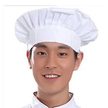 Chapéu redondo elástico para chef de cozinha, alta qualidade, frete grátis, vestuário de trabalho, roupa de chef, cozinha, chapéu 2024 - compre barato