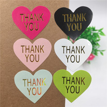Sticker Label Thank You Collection Heart Shape Love Cute Hot Stamping Printed Colorful Multiple Styles Self-adhesive 1200Pcs/Lot 2024 - buy cheap