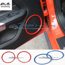 Adesivo para decoração de porta de carro, 2 cabeças abs cromado estilo de carro, lantejoulas para carro 2015 e 2016, ford mustang 2024 - compre barato