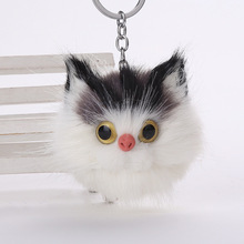 Fooderwerk Jewelry 5 Colors Imitation Rabbit Fur Cute Cat Fur Ball Pom Pom Key Ring For Women Pendant Lady Bag Keychain 2024 - buy cheap