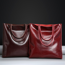 Bolsas de couro genuíno grande feminina totes moda feminina designer sacos de compras alta qualidade escritório senhoras sacos de ombro balde 2024 - compre barato