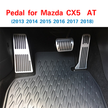 AT MT LHD Aluminum Car Accelerator Gas Pedal Brake Pedal Footrest Pedal Plate Cover For Mazda CX5 CX-5 2013-2019 2024 - buy cheap