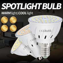 E27 лампа «Кукуруза» E14 Светодиодный прожектор GU10 220 V Светодиодная лампа MR16 48 60 80 Светодиодная настольная лампа точечного света 2835 SMD GU5.3 домашнего освещения B22 2024 - купить недорого