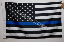 Bandeira dos eua com faixas de linha azul, venda quente de mercadorias 3x5ft 150x90cm faixa de latão com furos de metal 2024 - compre barato
