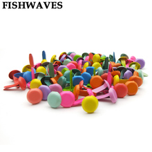 FISHWAVES 100pcs 8mm Beauty Color Brads Handmade Photo Album Frame Metal Brads Diy Craft Decoration Embellishment Scrapbooking 2024 - buy cheap