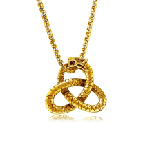 Hip Hop Rock  Celtics Concentric Knot Necklace Titanium Steel Dragon Pendants & Necklace for Men Jewelry Gold Black Silver Color 2024 - buy cheap
