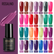 ROSALIND Unha polonês gel para nail Art Manicure 7 ML Rainbow Color híbrido gel UV vernizes para design de unhas 2024 - compre barato
