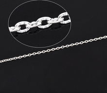DoreenBeads 10M Silver color Textured Cable Link Chain 3x2mm (B14897), yiwu 2024 - buy cheap
