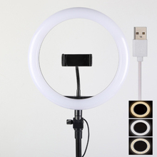 Anillo de luz LED para selfi, lámpara de belleza con cargador USB para cámara, teléfono inteligente, estudio VK, 26CM, 33CM, 53cm 2024 - compra barato