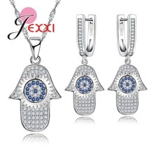 High Quality Charm Cubic Zirconia Crystal Wedding Bridal Jewelry Set For Woman  Silver Earrings Necklace Sets 2024 - buy cheap