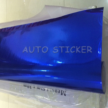 10/20/30/40/50X152CM Stretchable Chrome Vinyl Blue Chrome Car Wrap Foil Sticker Decal For Vehicle Auto Motorcycle Stickers 2024 - buy cheap