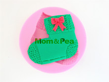 Mom & Pea 0402, бесплатная доставка, вязаные носки, силиконовая форма для мыла, украшение торта, помадка, 3D форма для торта, Пищевая силиконовая форма 2024 - купить недорого