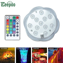 12 LED RGB Underwater Lights Remote Controlled Submersible Light Battery Operated Swimming Pool light Lamp for Garden Decoration 2024 - buy cheap