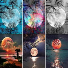 KAMY YI Full Square/Round Drill 5D DIY Diamond Painting"Moon tree scene"Mosaic Stitch Diamond Embroidery Home Decor Gift HYY1 2024 - buy cheap