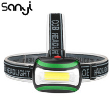 SANYI 3 Modes Headlight 3800 Lumen Flashlight Head Powered by 3* AAA Battery Torch Head Lamp LED COB Headlamp 2024 - buy cheap