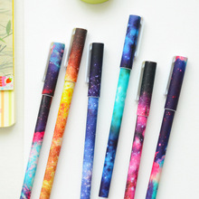 Black ink Gel pen set Starry sky 0.38mm Pen Gel 6PCS/1set Office School Supplies Pens Writing Supplies colored gel pens 2024 - buy cheap