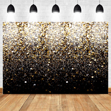 MOCSICKAGold Glitter Backdrop for Photography Black Bokeh Friends Party Photo Background Custom Photographic Backdrop Studio 2024 - buy cheap