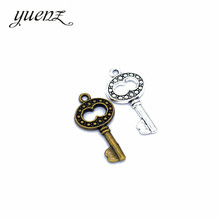 YuenZ 10pcs 2 color Antique silver color Metal key Charms Pendants For Jewelry Making Diy Handmade Jewelry 29*15mm O243 2024 - buy cheap