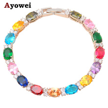 Perfect Color Crystal & AAA Zircon bracelets popular  white Silver bracelets Health Fashion jewelry TB457A 2024 - buy cheap